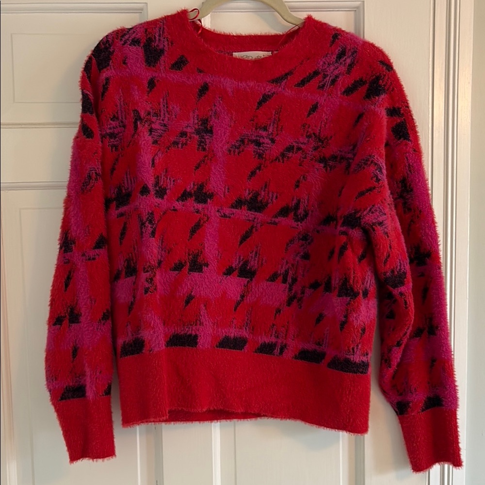 Stylish Red and Black Women's Sweater